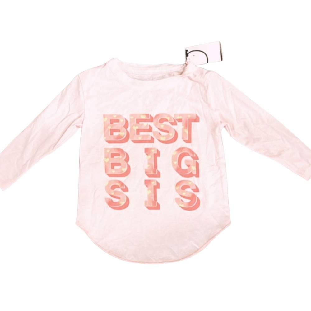 New - Chaser kids best big sis l/s shirt - NWT - 2t